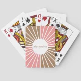 ピンクとブラウンパーソナライズされた トランプ