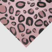 ピンクとブラックでペイントされたチーターのヒョウ柄のスポット 薄葉紙 (詳細)