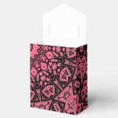 ピンクとブラックのオーナメントショールパッチワークショール フェイバーボックス (オープン)