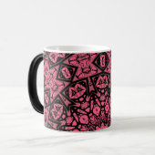 ピンクとブラックのオーナメントショールパッチワークショール モーフィングマグカップ (正面左)