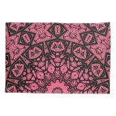 ピンクとブラックのオーナメントショールパッチワークショール 枕カバー (裏面)