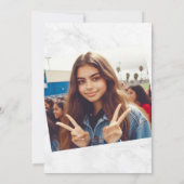 ピンクとブラックのキンセアニラ 招待状 (裏面)