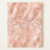 ピンクとブラックのグリッタードリッププランナー2023 プランナー手帳 (裏面)