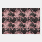 ピンクとブラックのゴシックグランジ体 ラッピングペーパーシート (正面)