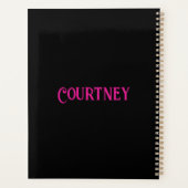 ピンクとブラックのゴシック愛好家トゥルーラブカスタム プランナー手帳 (裏面)