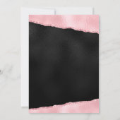 ピンクとブラックのゴージャスなグリッターVIPパーティー 招待状 (裏面)