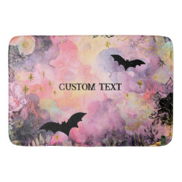 ピンクとブラックのシ不気味ーズン バスマット