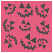 ピンクとブラックのジャックo'ランタン顔 シール (正面)