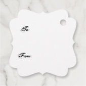 ピンクとブラックのスカルギフトラベル フェイバータグ (裏面)