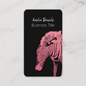 ピンクとブラックのゼブラの名刺 名刺 (正面)