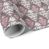 ピンクとブラックのダマスクギフトラッピング紙 ラッピングペーパー (ロールコーナー)