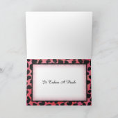 ピンクとブラックのダルメシアン柄 サンクスカード サンキューカード (内部)