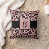 ピンクとブラックのチ絵を描ェータヒョウのプリントスポット クッション (ブランケット)