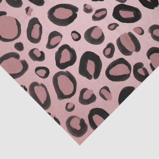 ピンクとブラックのチ絵を描ェータヒョウのプリントスポット 薄葉紙 (詳細)