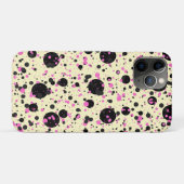 ピンクとブラックのドット柄 グラム調 Case-Mate iPhoneケース (裏面(横))