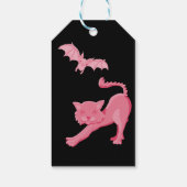 ピンクとブラックのハロウィンの誕生日感謝していあなた ギフトタグ (裏面)