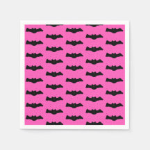 ピンクとブラックのハロウィーンこうもり