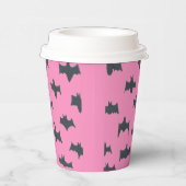 ピンクとブラックのハロウィーンこうもり  紙コップ (右)