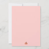 ピンクとブラックのハロウィーン誕生日パーティー 招待状 (裏面)