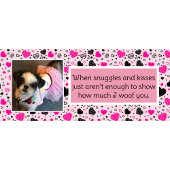 ピンクとブラックのハートかわいい犬あなたを愛している コーヒーマグカップ