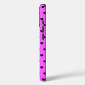 ピンクとブラックのハート柄 Case-Mate iPhoneケース (裏面 / 左)