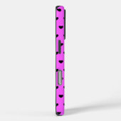 ピンクとブラックのハート柄 Case-Mate iPhoneケース (裏面 / 右)