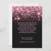 ピンクとブラックのバット・ミツバ・招待状 招待状 (裏面)