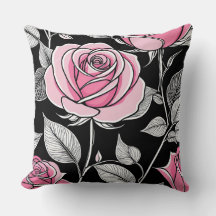 ピンクとブラックのバラ