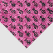 ピンクとブラックのパイナップル熱帯誕生日パーティー 薄葉紙 (詳細)