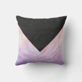 ピンクとブラックのパーソナライズ クッション (裏面)