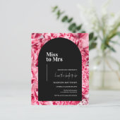 ピンクとブラックのフローラ恋しく思アーチブライダルシャワー (スタンド正面)