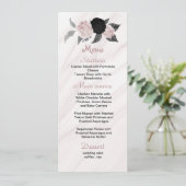 ピンクとブラックのフローラ結婚メニュー メニュー (スタンド正面)