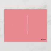 ピンクとブラックのフローラ花嫁の提案 ポストカード (裏面)