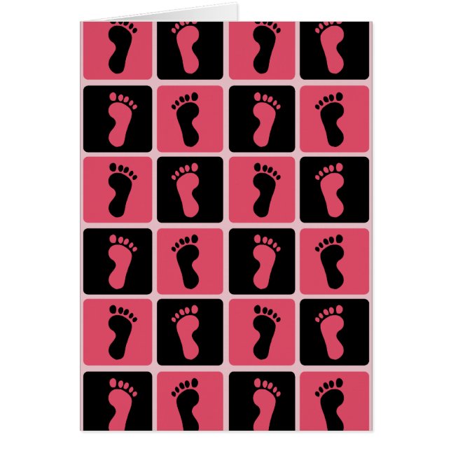 ピンクとブラックのベビーの足跡 (正面)
