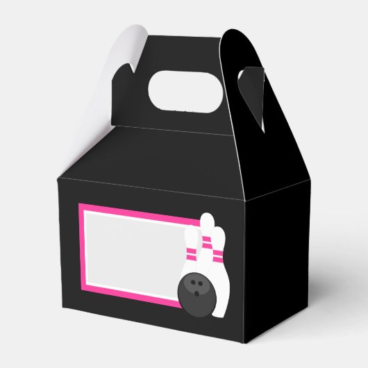 ピンクとブラックのボーリング優先ボックス フェイバーボックス (正面サイド)