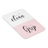 ピンクとブラックのモダン書道食洗機 マグネット (右側)