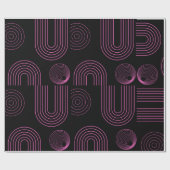 ピンクとブラックのラッピング紙 ラッピングペーパー (フラット)