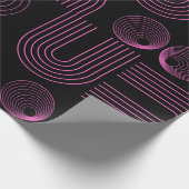 ピンクとブラックのラッピング紙 ラッピングペーパー (角)