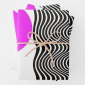 ピンクとブラックの中世モダン紀美術  ラッピングペーパーシート (インサイチュ)