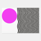 ピンクとブラックの中世モダン紀美術 ラッピングペーパーシート (正面)