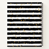 ピンクとブラックの先生ライフスパイラルノートブック ノートブック (裏面)