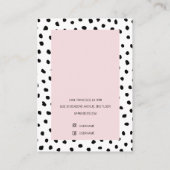 ピンクとブラックの収入保持者 名刺 (裏面)