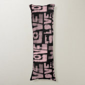 ピンクとブラックの抱き枕グラフィティ ボディピロー (正面縦)