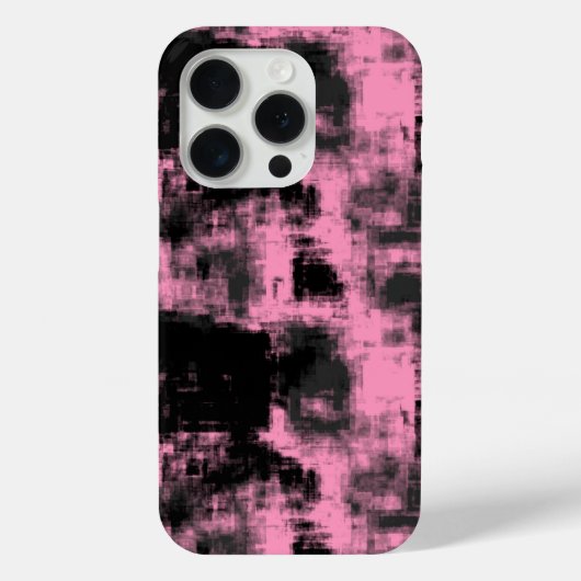 ピンクとブラックの抽象的なデザイン Case-Mate iPhoneケース (裏面)