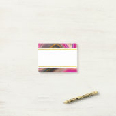 ピンクとブラックの抽象芸術と金ゴールド渦巻き ポストイット (デスク上)