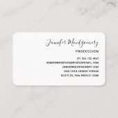 ピンクとブラックの抽象芸術と金ゴールド渦巻き 名刺 (裏面)