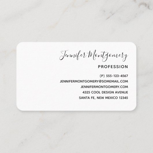 ピンクとブラックの抽象芸術と金ゴールド渦巻き 名刺 (裏面)