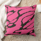 ピンクとブラックの抽象芸術 クッション (ブランケット)