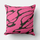 ピンクとブラックの抽象芸術 クッション (正面)