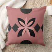 ピンクとブラックの抽象芸術 クッション (ブランケット)